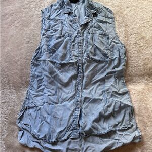 Forever 21 Light Blue Denim Flannel Top